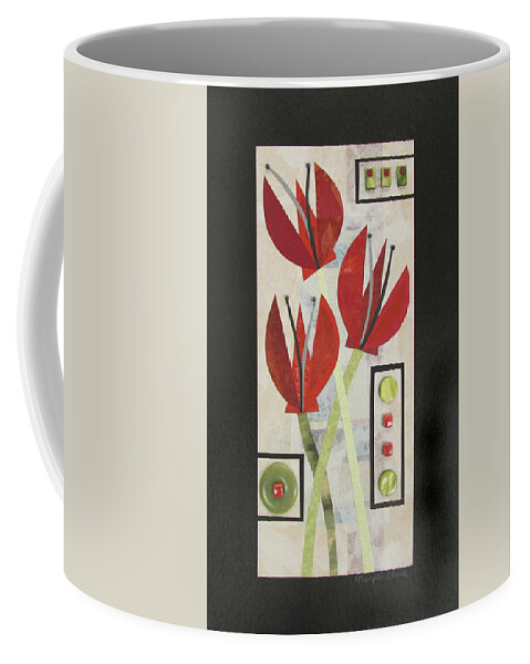 Mixed-media Coffee Mug featuring the mixed media Say it with Flowers by MaryJo Clark