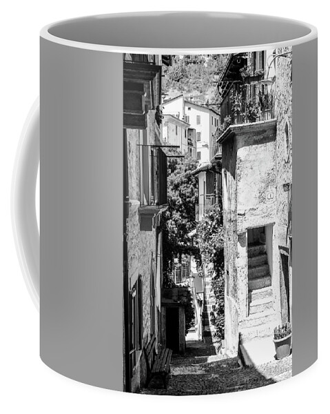 Italian Coffee Mug featuring the photograph Scanno, Italy - BW 06 by AM FineArtPrints