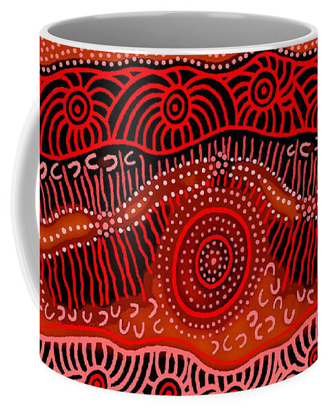 Red Bioluminescence On Drugs Coffee Mug featuring the digital art Scarlet Bioluminescence by Vagabond Folk Art - Virginia Vivier