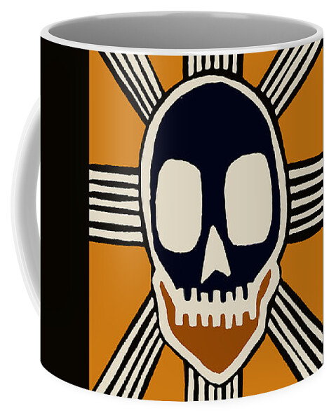Scary Halloween Skulls Coffee Mug featuring the digital art Scary Halloween Skull by Vagabond Folk Art - Virginia Vivier