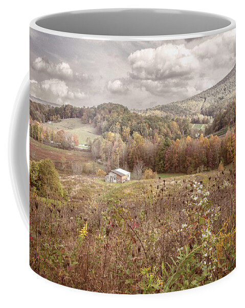 Barns Coffee Mug featuring the photograph Scenic Overlook along the Creeper Trail Damascus Virginia Soft T by Debra and Dave Vanderlaan