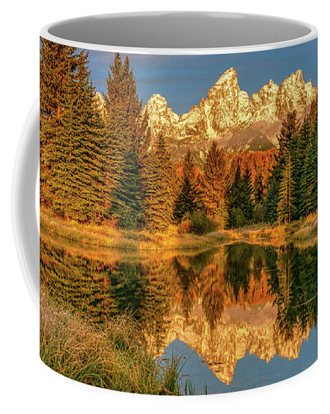 Schwabacher Coffee Mug featuring the photograph Schwambacher Landing October Sunrise - Variant 2 by Kenneth Everett