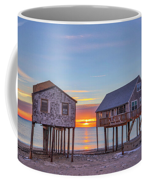 Peggotty Beach Coffee Mug featuring the photograph Scituate Peggotty Beach Sunrise by Juergen Roth