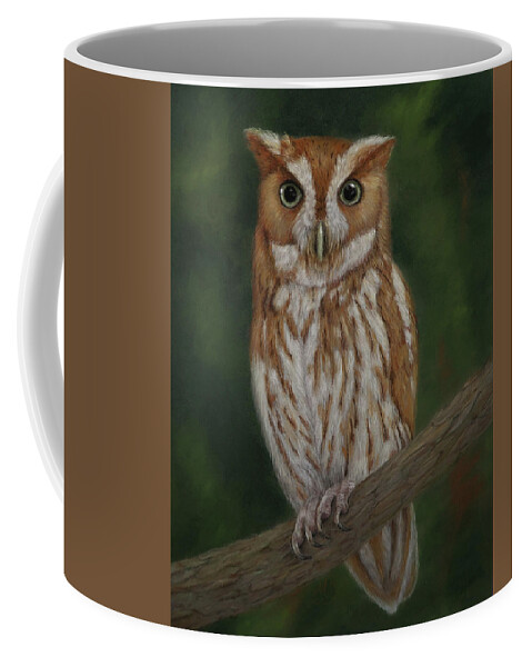 Bird Art Coffee Mug featuring the painting Screech Owl by Monica Burnette