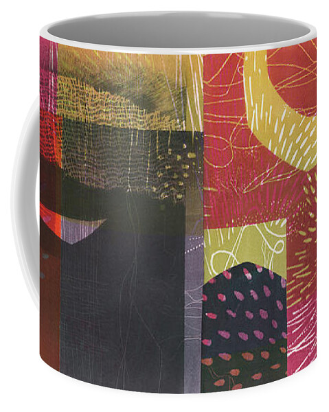 Abstract Art Coffee Mug featuring the painting Scrolling #1 by Jane Davies