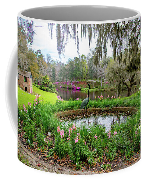 Middleton Place Plantation Coffee Mug featuring the photograph Sculpture Garden in Spring by Cindy Robinson
