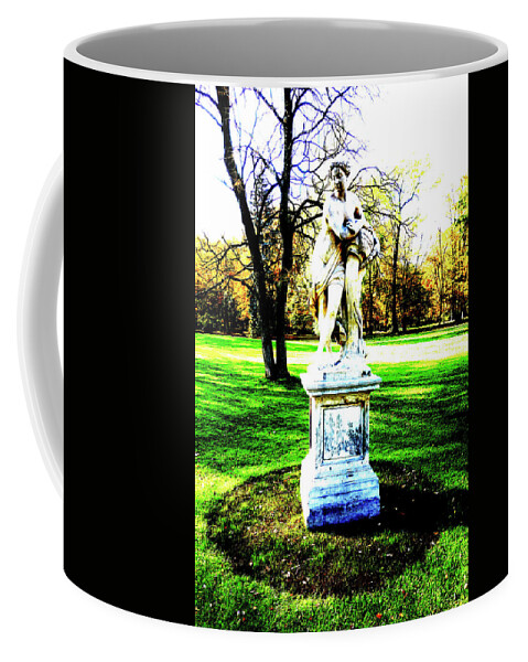 Sculpture Coffee Mug featuring the photograph Sculpture In Lazienki Park In Warsaw, Poland by John Siest