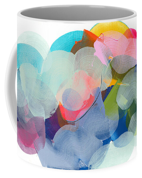 Abstract Coffee Mug featuring the painting Sea Glass by Claire Desjardins