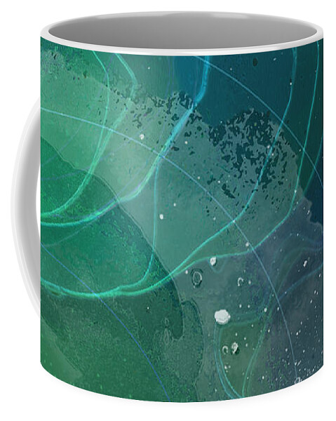 Abstract Coffee Mug featuring the digital art Sea Glass by Gina Harrison