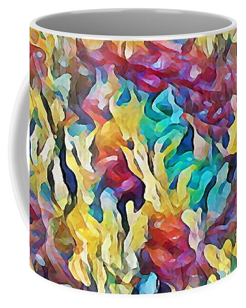 Abstract Coffee Mug featuring the digital art Sea Salad by David Manlove