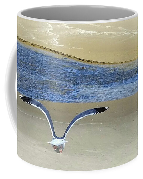 Seagull Coffee Mug featuring the photograph Seagull Solitude by Suzy Piatt
