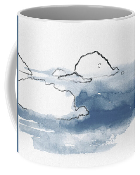 Coastal Coffee Mug featuring the mixed media Seal Rock 2- Art by Linda Woods by Linda Woods