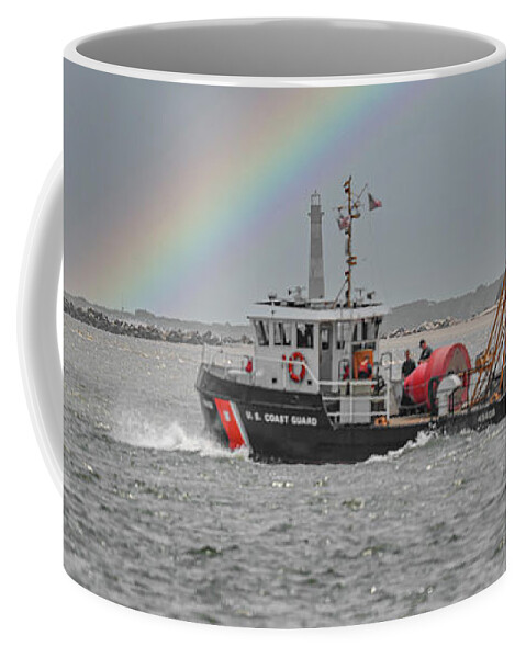 Rainbow Coffee Mug featuring the photograph Searching for the Pot of Gold at the end of the Rainbow by Dale Powell
