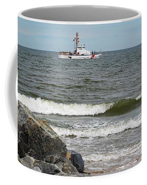 Cape Henlopen State Park Coffee Mug featuring the photograph Seaside Coast Guard by Bob Phillips