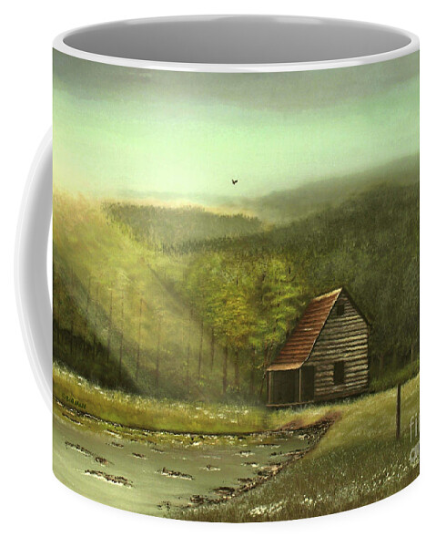 Landscape Coffee Mug featuring the painting Seasoned by Bob Hall