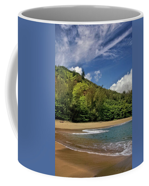 Kauai Beach Coffee Mug featuring the photograph Secluded Beach Kauai Island by Heidi Fickinger