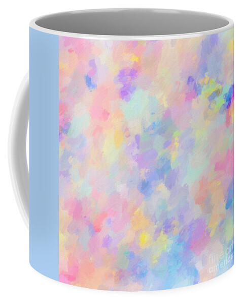 Spring Coffee Mug featuring the painting Secret Garden Colorful Abstract Painting by Modern Art