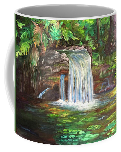 Garden Coffee Mug featuring the painting Secret Garden by Michell Givens