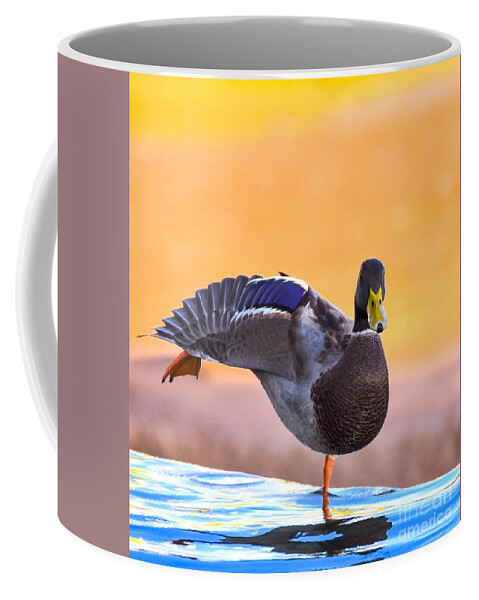 Duck Coffee Mug featuring the digital art See what I can do by Tammy Keyes