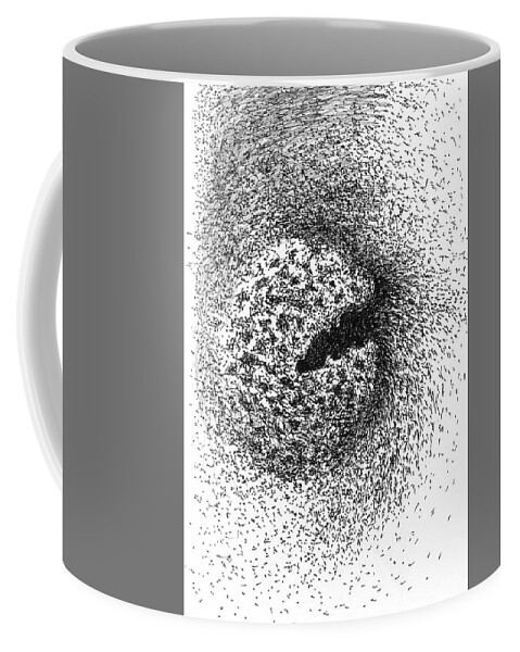 Seed Coffee Mug featuring the drawing Seedpod Too by Franci Hepburn