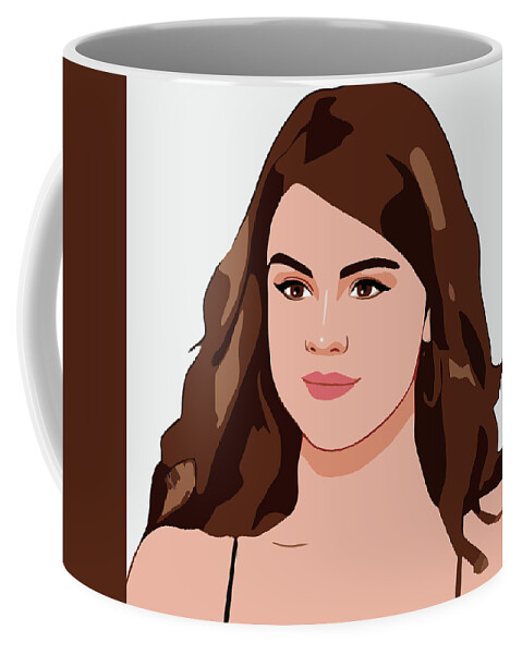 Selena Gomez Cartoon Portrait 1 Coffee Mug by Ahmad Nusyirwan - Pixels