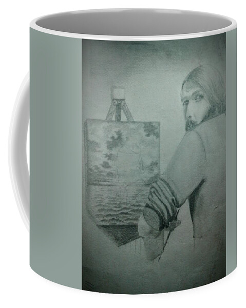 Self-portrait Coffee Mug featuring the painting Self Portrait by James RODERICK