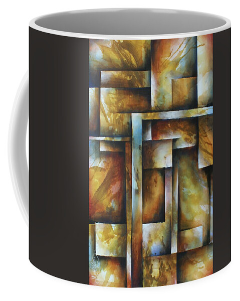 Cubism Coffee Mug featuring the painting Stop by Michael Lang