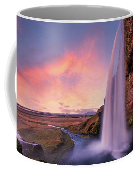 Seljalandsfoss Coffee Mug featuring the photograph Seljalandsfoss waterfall by Alexios Ntounas