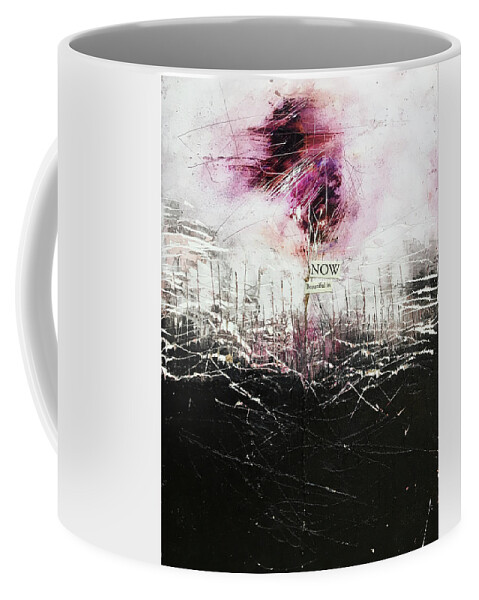Abstract Art Coffee Mug featuring the painting Semblance of a Blade Untrue by Rodney Frederickson