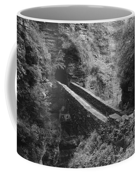Watkins Glen Coffee Mug featuring the photograph Sentry Bridge at Watkins Glen by Nunweiler Photography