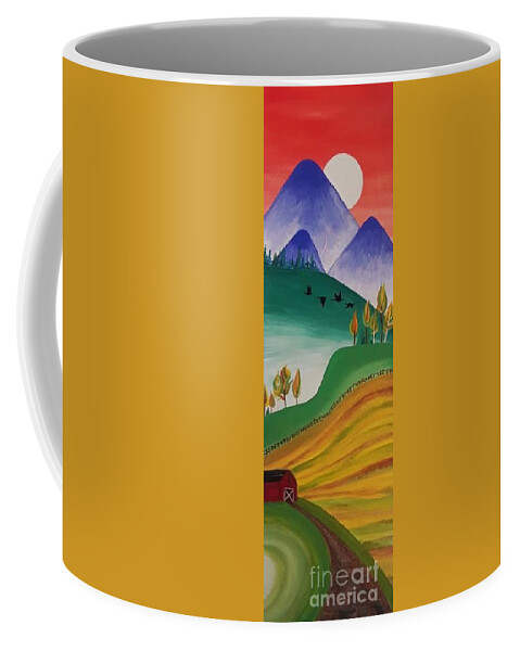 September Coffee Mug featuring the painting Septeber Glow by April Reilly