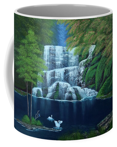 Waterfall Coffee Mug featuring the painting Serendipity by Marlene Little