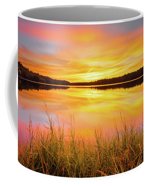 Davis Lake Coffee Mug featuring the photograph Serenity At Davis Lake by Jordan Hill