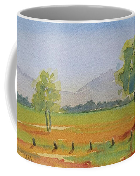 Landscape Coffee Mug featuring the painting Serenity by Sheila Romard