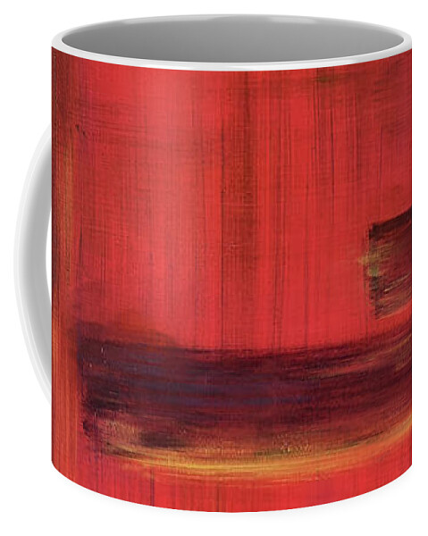 Abstract Coffee Mug featuring the painting Serenity by Tes Scholtz