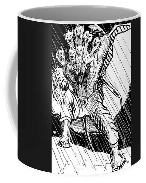 Seven Snake Coffee Mug featuring the painting Seven Snake by John Gholson