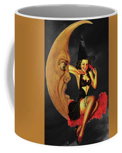 Pinup Coffee Mug featuring the digital art Sexy Moon by Long Shot