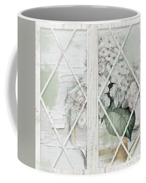 Hydrangea Coffee Mug featuring the painting Shabby Hydrangea by Mindy Sommers