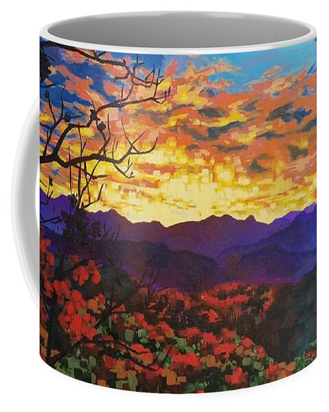 Shaconage Coffee Mug featuring the painting Shaconage by Allison Fox