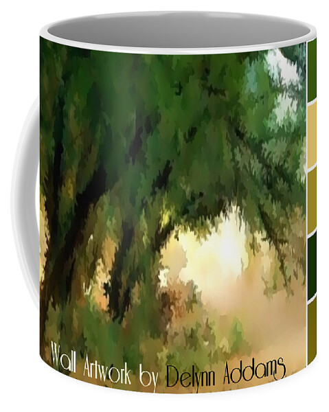 Shade Coffee Mug featuring the digital art Shade Tree Print Swatch for Home Decorating by Delynn Addams