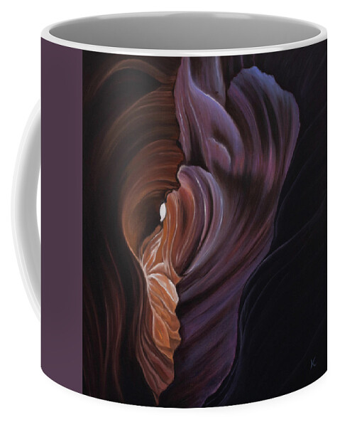 Sandstone Coffee Mug featuring the painting Shades and Layers by Neslihan Ergul Colley