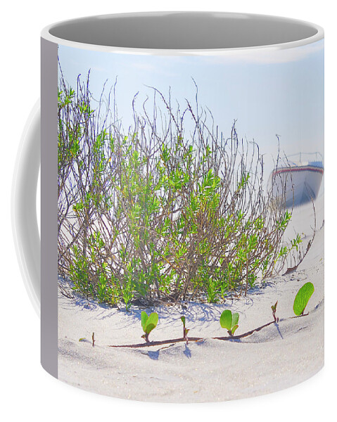 Ship Wreck Coffee Mug featuring the photograph Shades of Green by Alison Belsan Horton
