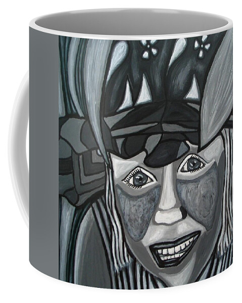  Coffee Mug featuring the painting Shades of Grey by Sandra Marie Adams