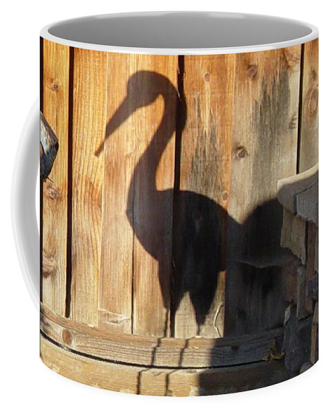 Shadow Coffee Mug featuring the photograph Shadow Bird by Hank Gray