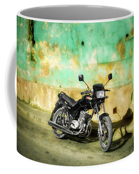 Motocross Coffee Mug featuring the photograph Shadow Of A Motorbike by Micah Offman