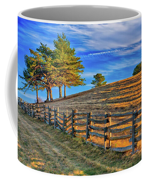North Carolina Coffee Mug featuring the photograph Shadowy Hill by Dan Carmichael