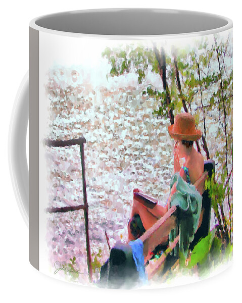 Quiet Coffee Mug featuring the painting Shady Nook by Joel Smith
