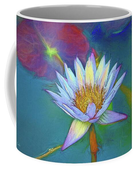Flora Coffee Mug featuring the digital art Hera - Lily by Terry Cork