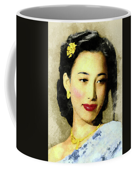 China Coffee Mug featuring the digital art Shangguan Yunzhu by Marisol VB