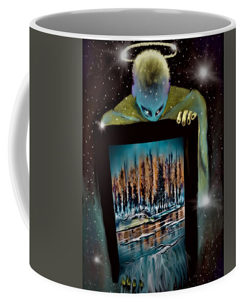 Water Coffee Mug featuring the digital art Sharing the Water by Darren Cannell